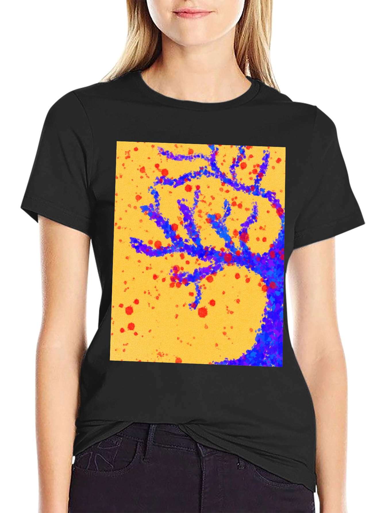 Abstract Tree Graphic T-Shirt - Artistic Expression