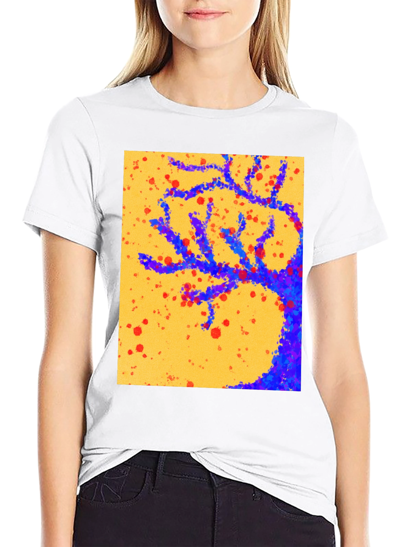 Abstract Tree Graphic T-Shirt - Artistic Expression