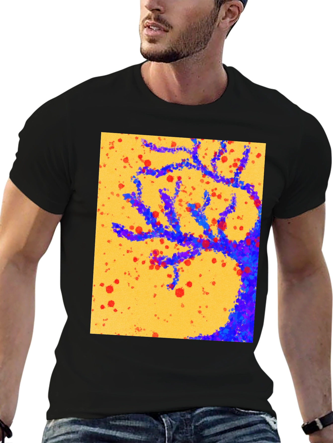 Abstract Tree Graphic T-Shirt - Artistic Expression
