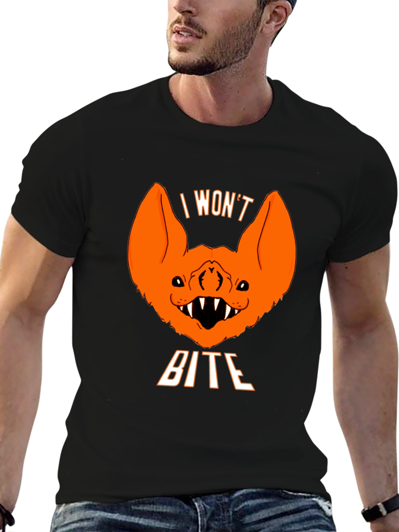 Halloween Bat T-Shirt - I Wont Bite