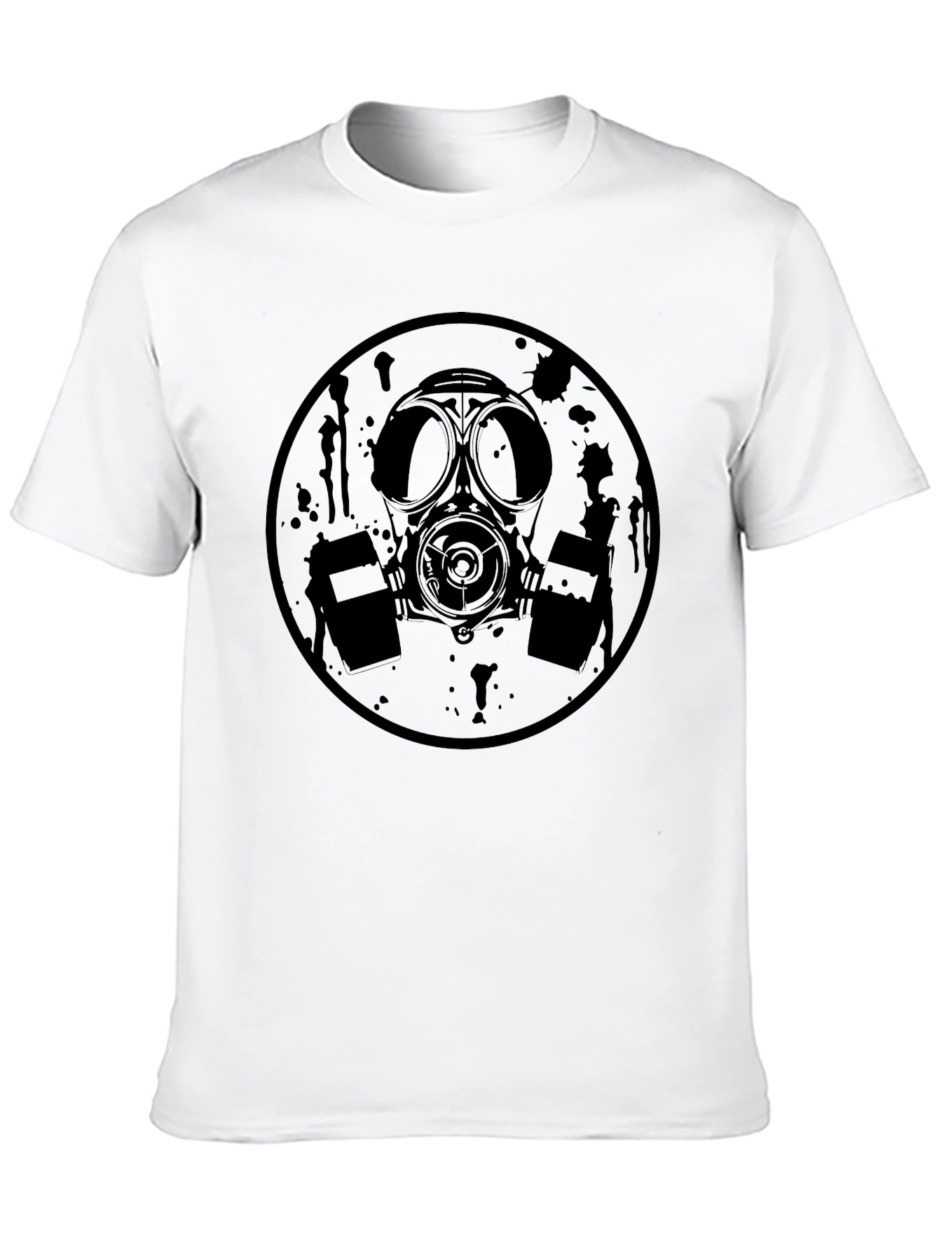 Gas Mask Graphic Print T-Shirt - Bold Statement Tee