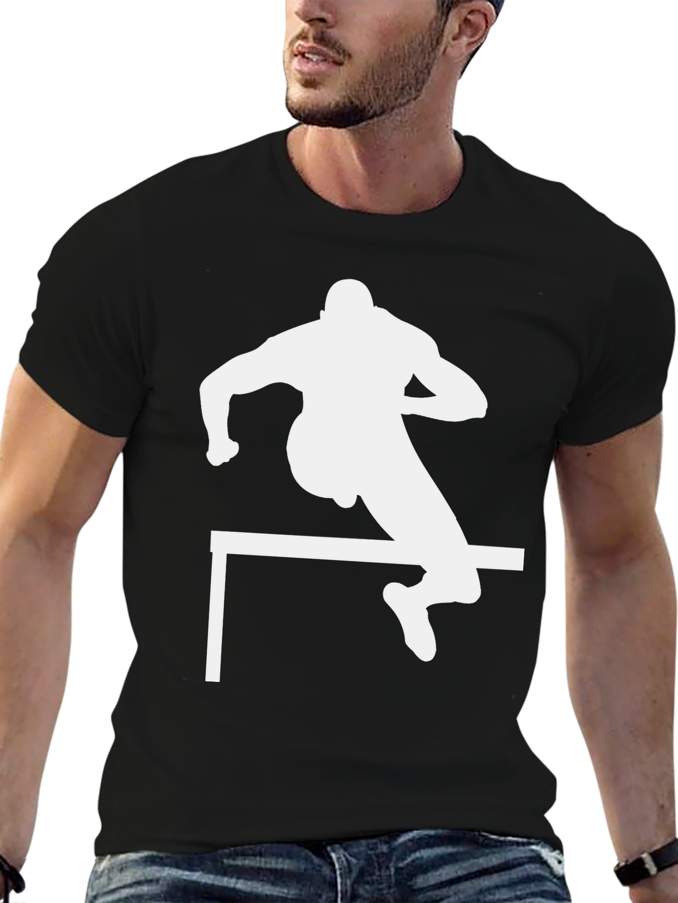 Athlete Hurdle Black T-Shirt