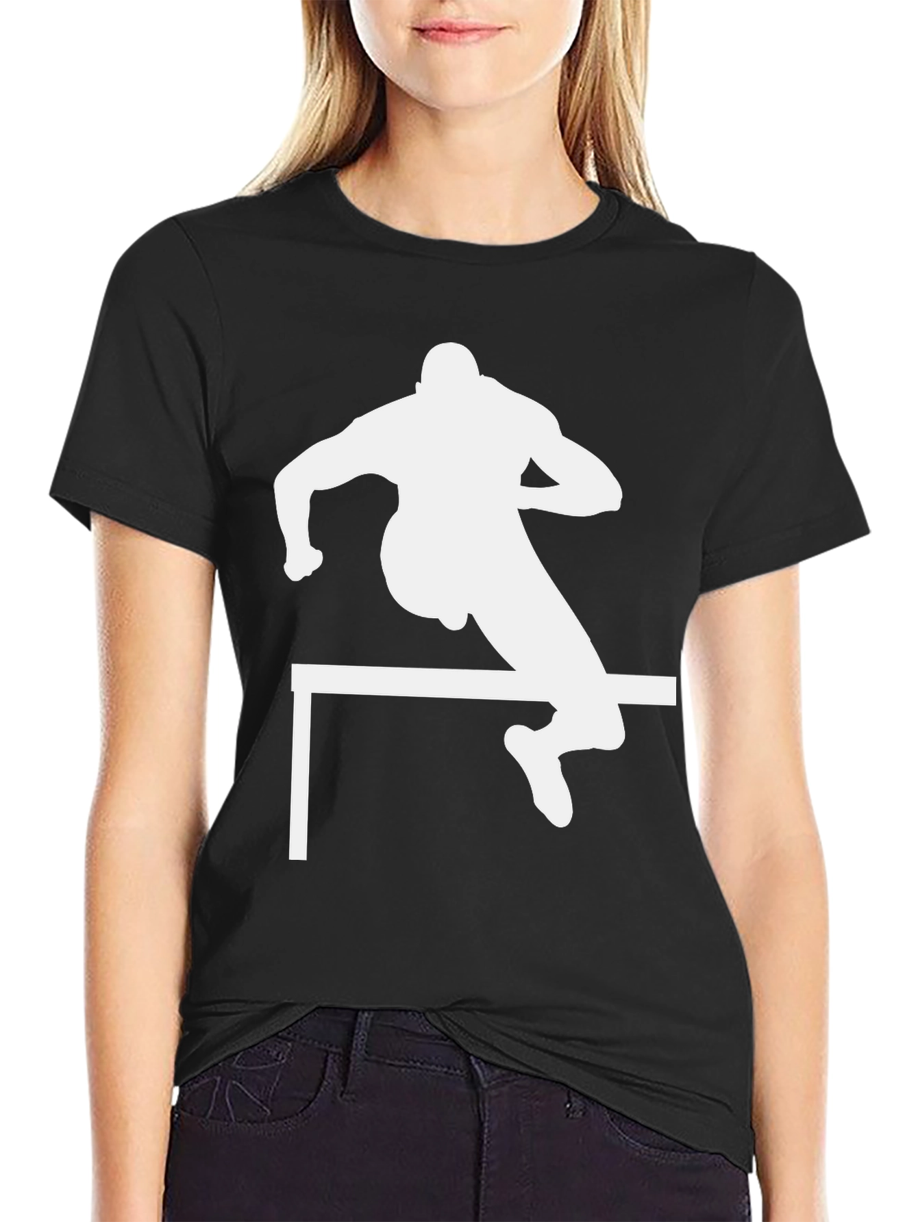 Athlete Hurdle Black T-Shirt
