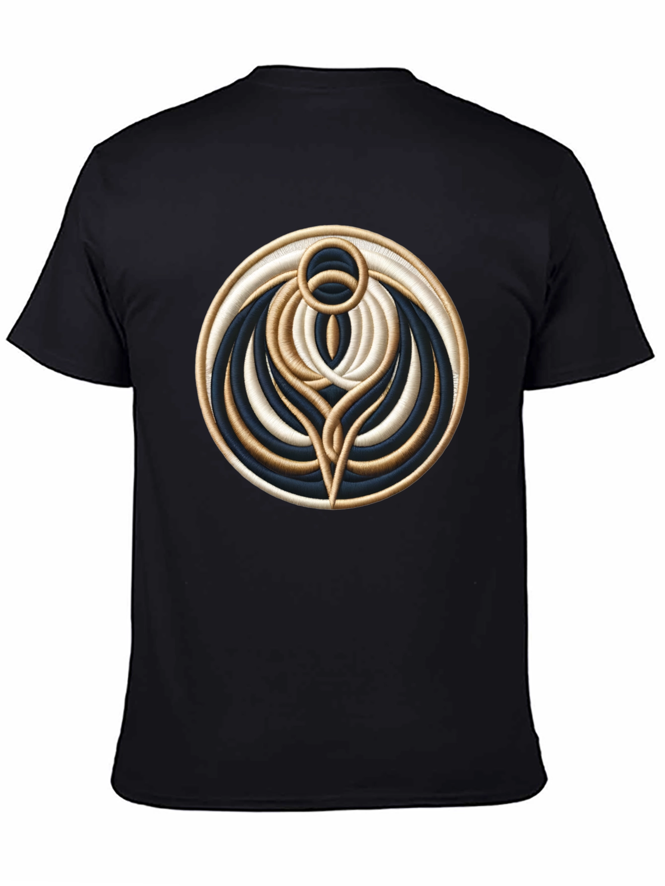Abstract Embroidered Graphic T-Shirt