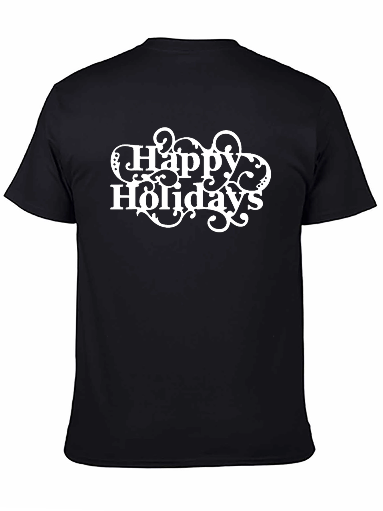 Happy Holidays Graphic Tee - Black