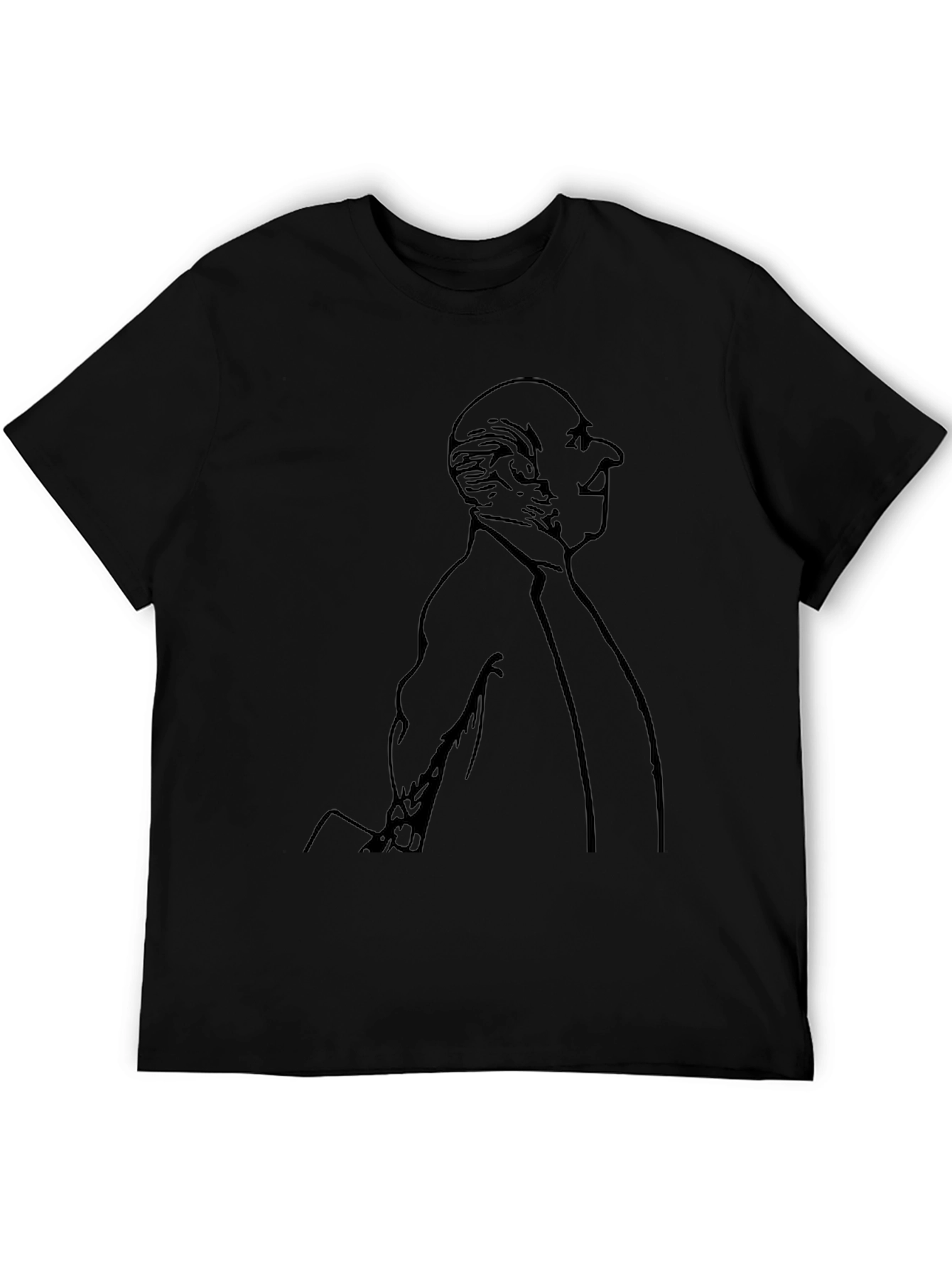 Gentleman Portrait Graphic Tee - Black