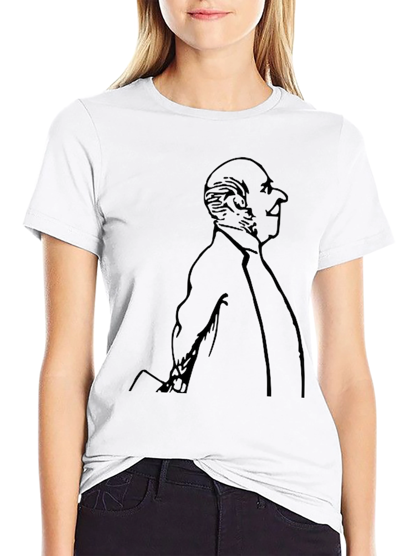 Gentleman Portrait Graphic Tee - Black
