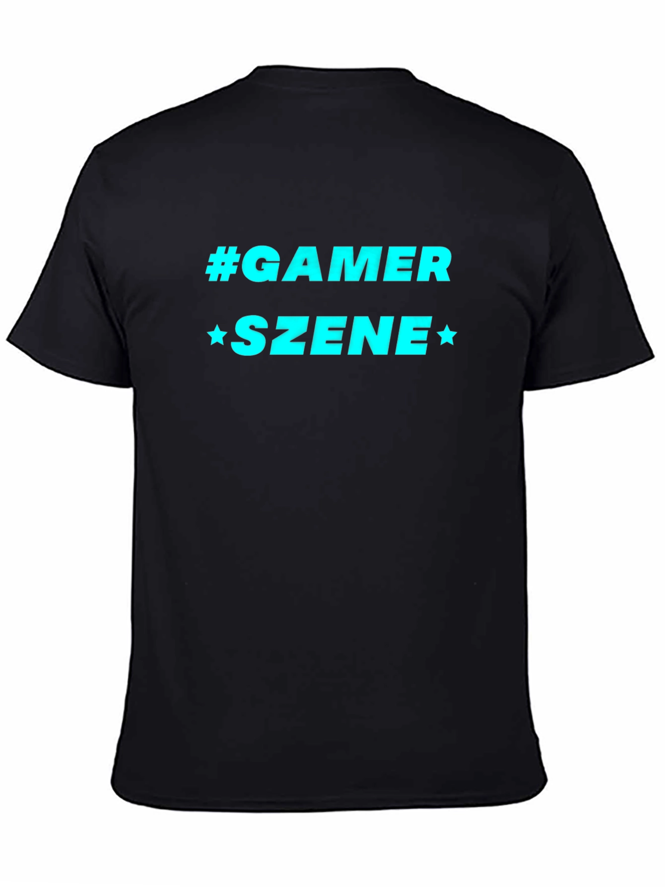 Gamer Szene Graphic Tee - Black Cotton Blend T-Shirt