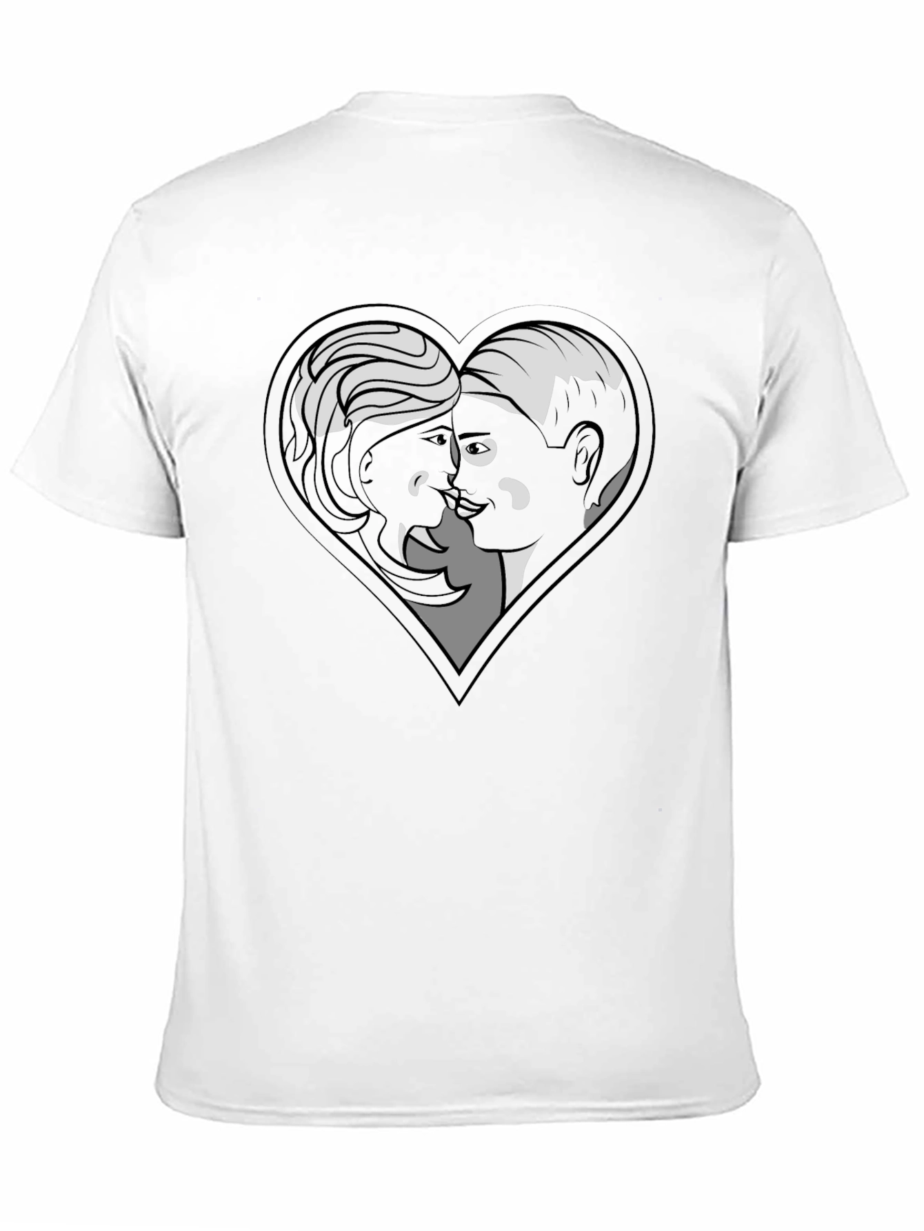 Heart Graphic Tee - Black Cotton Blend