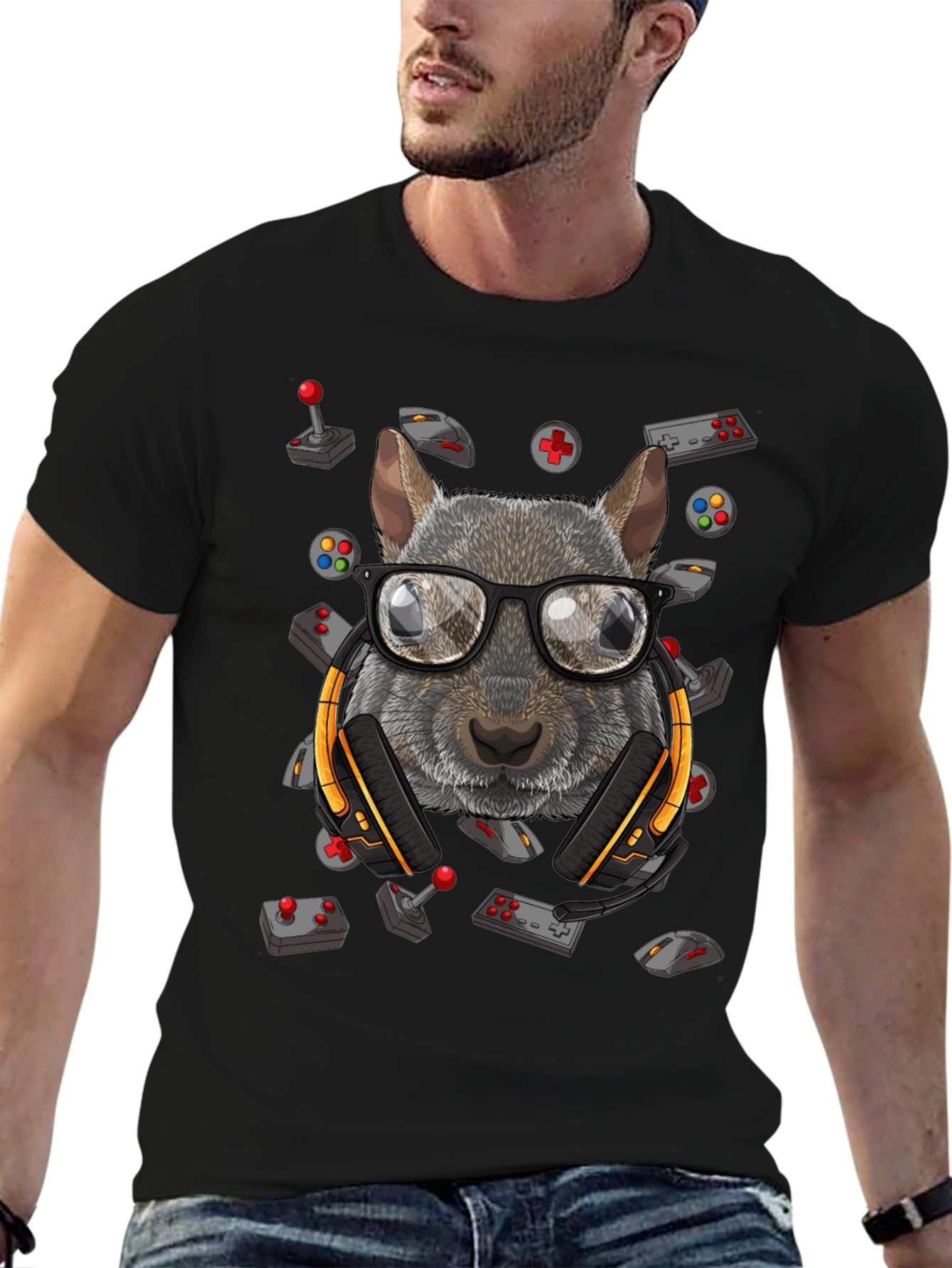 Gamer Squirrel T-Shirt - Geek Chic Apparel