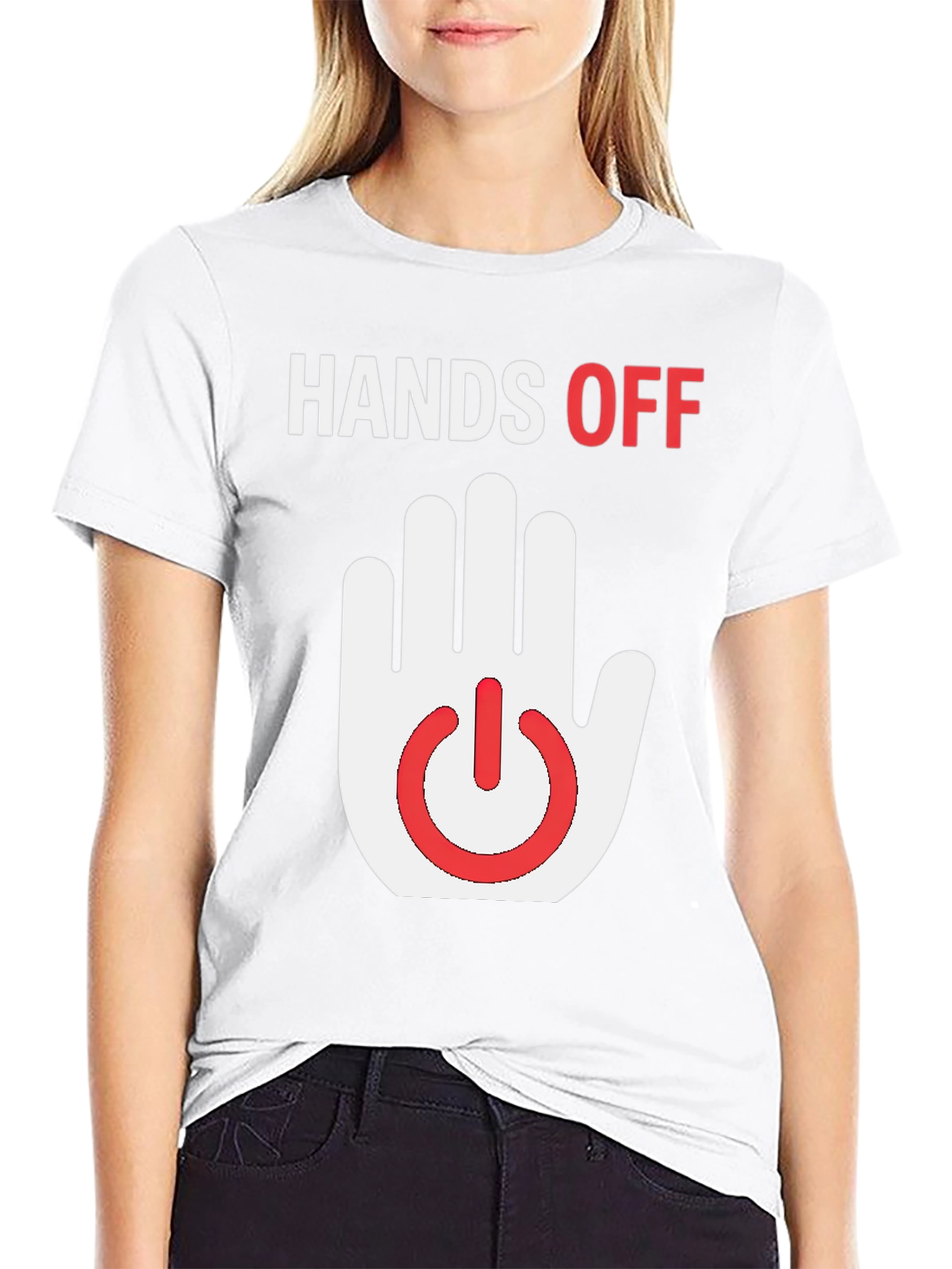 Hands Off Graphic T-Shirt - Funny Novelty Tee