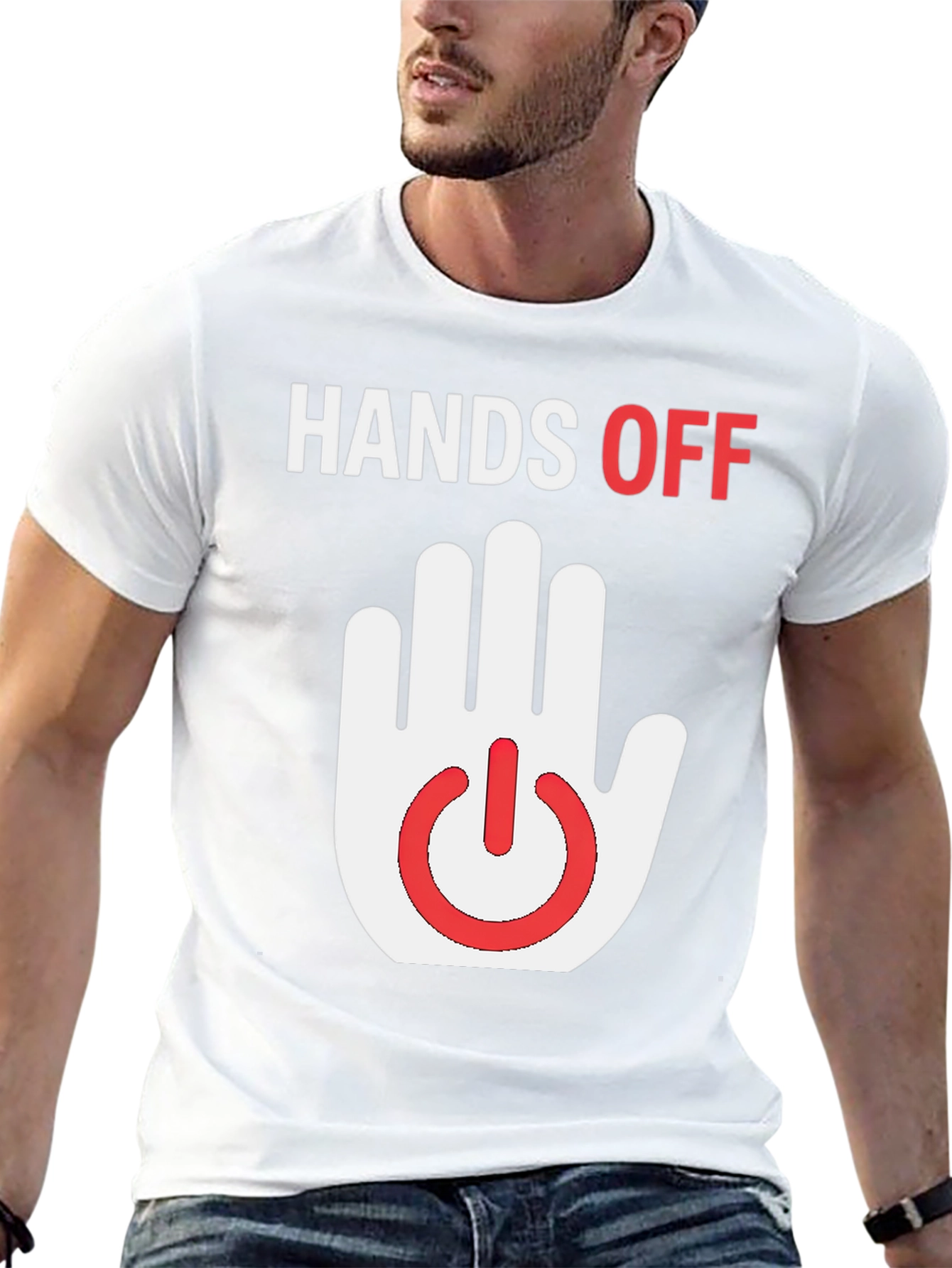 Hands Off Graphic T-Shirt - Funny Novelty Tee