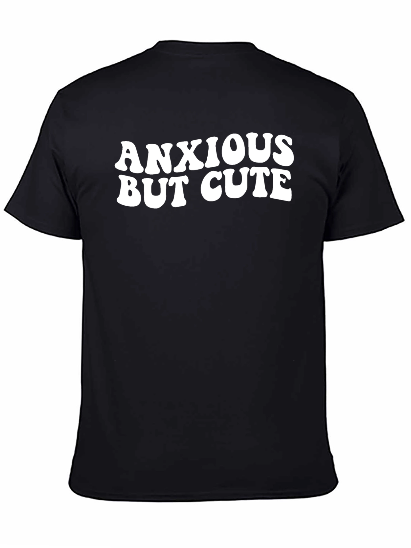 Anxious But Cute Black Graphic Tee