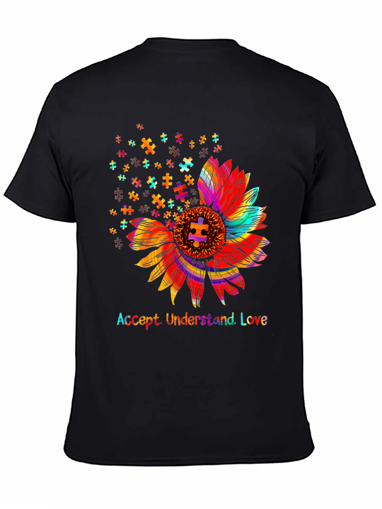 Autism Awareness Sunflower T-Shirt: Accept Understand Love