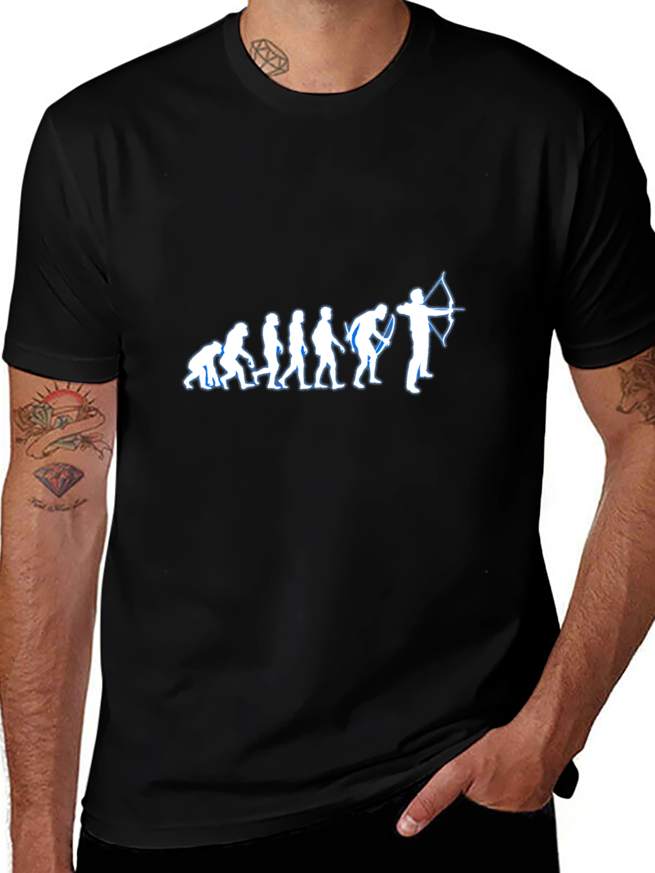Archer Evolution T-Shirt - Black Cotton Tee