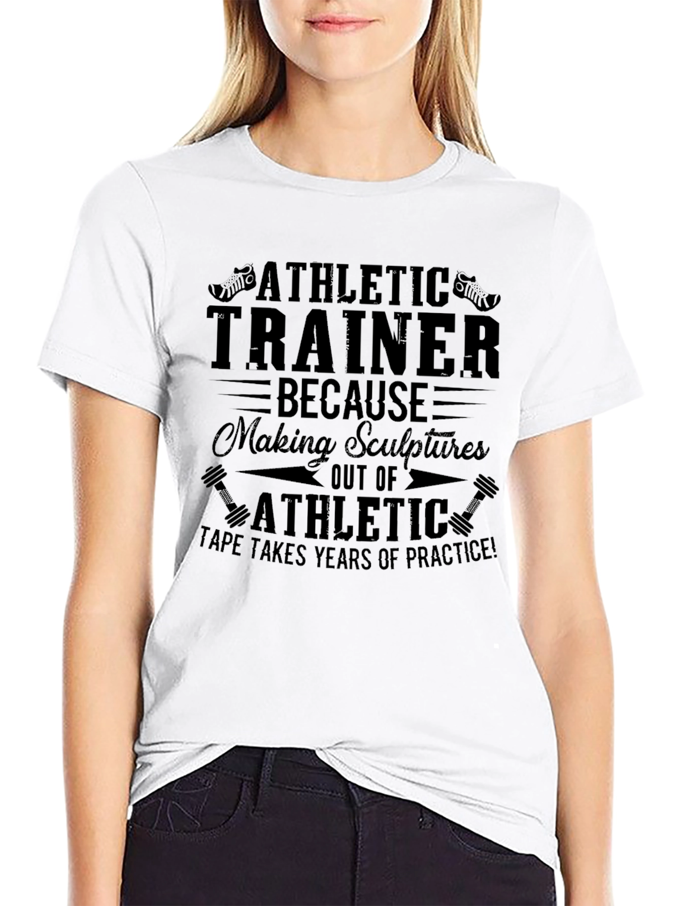 Athletic Trainer T-Shirt: Making Sculptures Out Of Athletic Tape