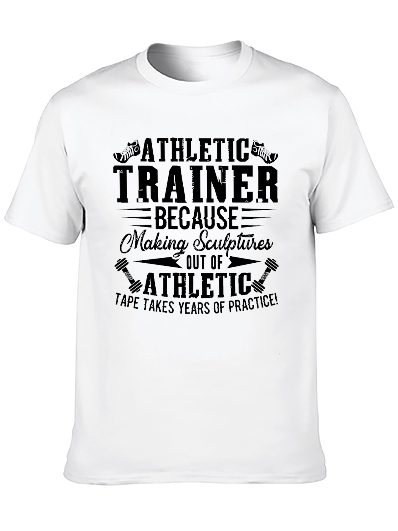 Athletic Trainer T-Shirt: Making Sculptures Out Of Athletic Tape