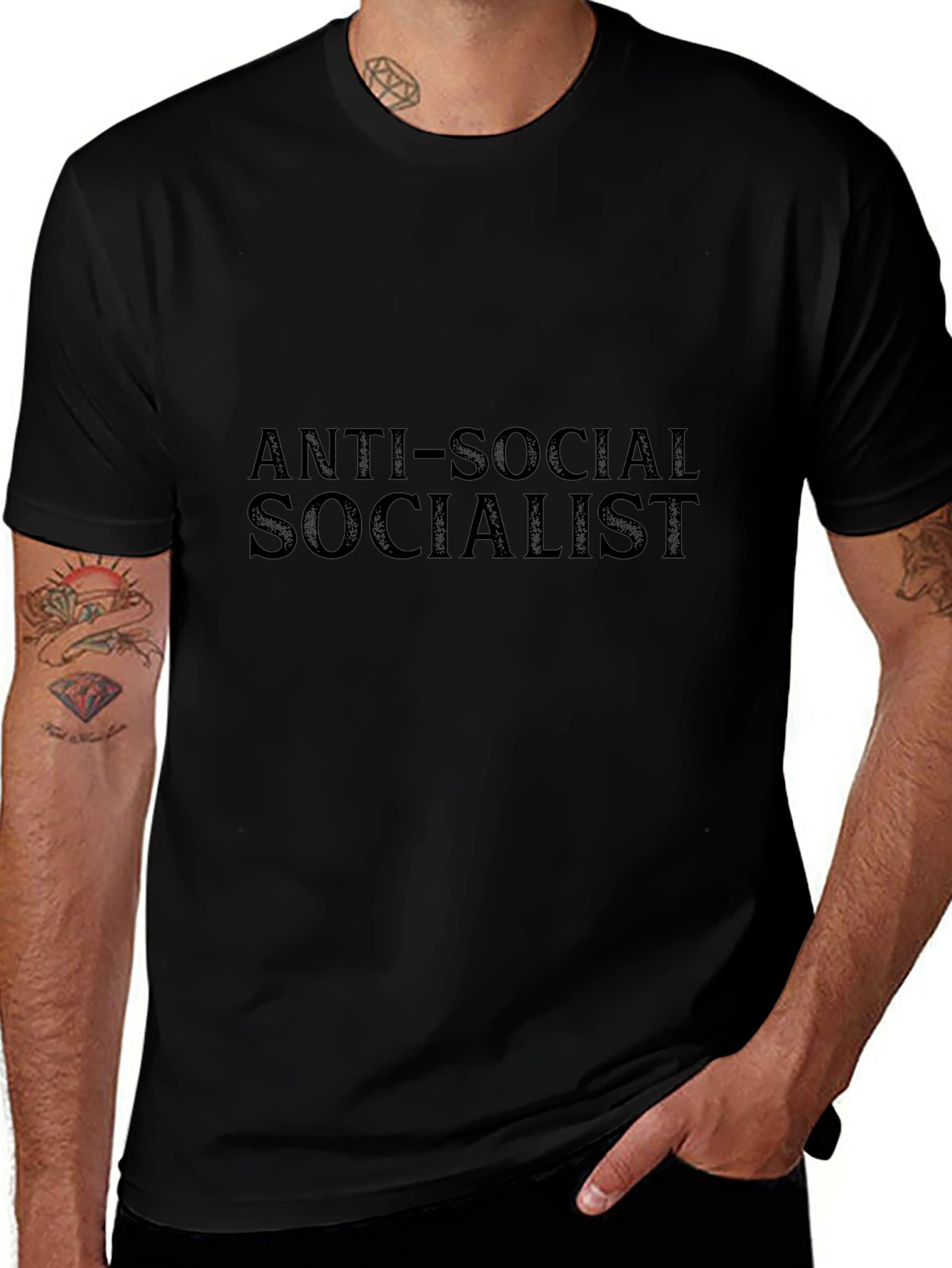 Anti-Social Socialist Graphic Tee - Black T-Shirt