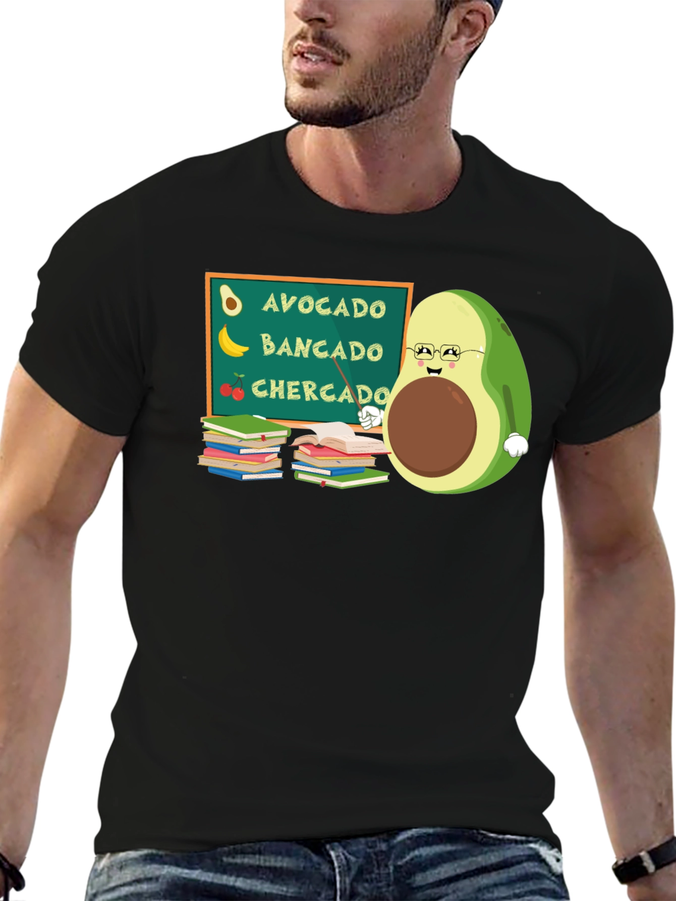 Avocado Teacher Funny Graphic Tee