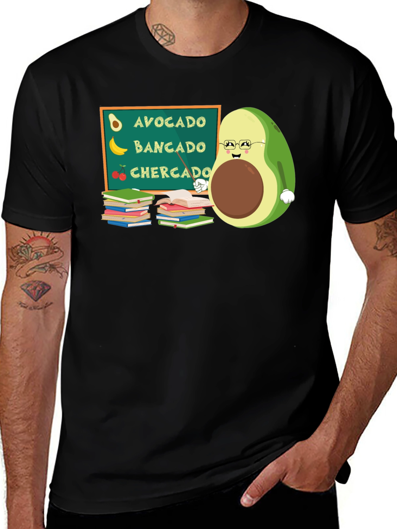 Avocado Teacher Funny Graphic Tee