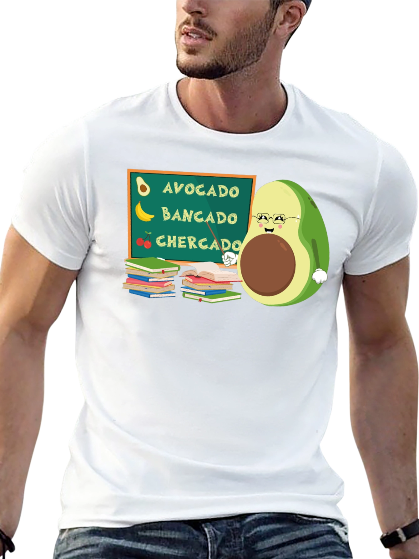Avocado Teacher Funny Graphic Tee