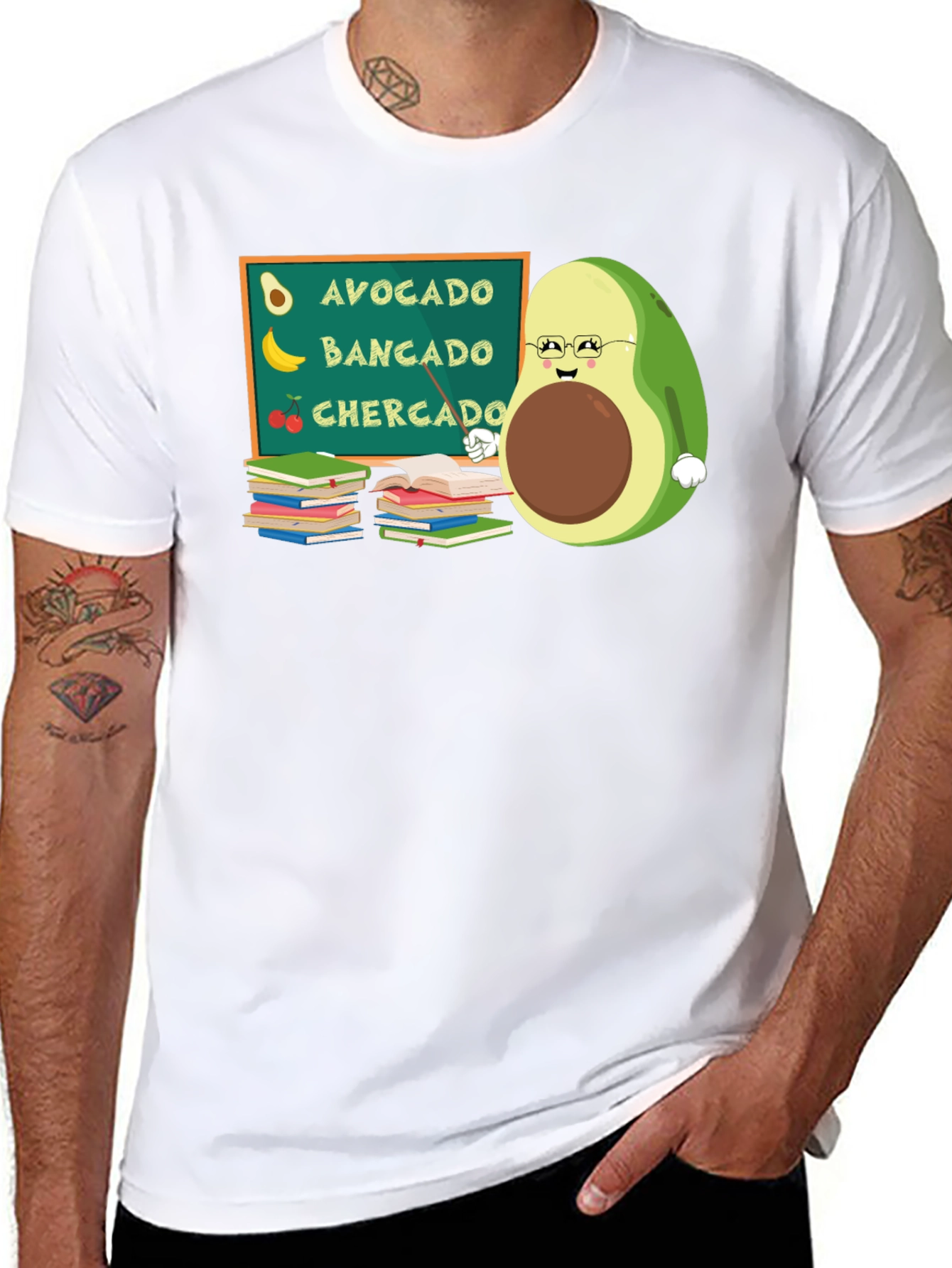 Avocado Teacher Funny Graphic Tee
