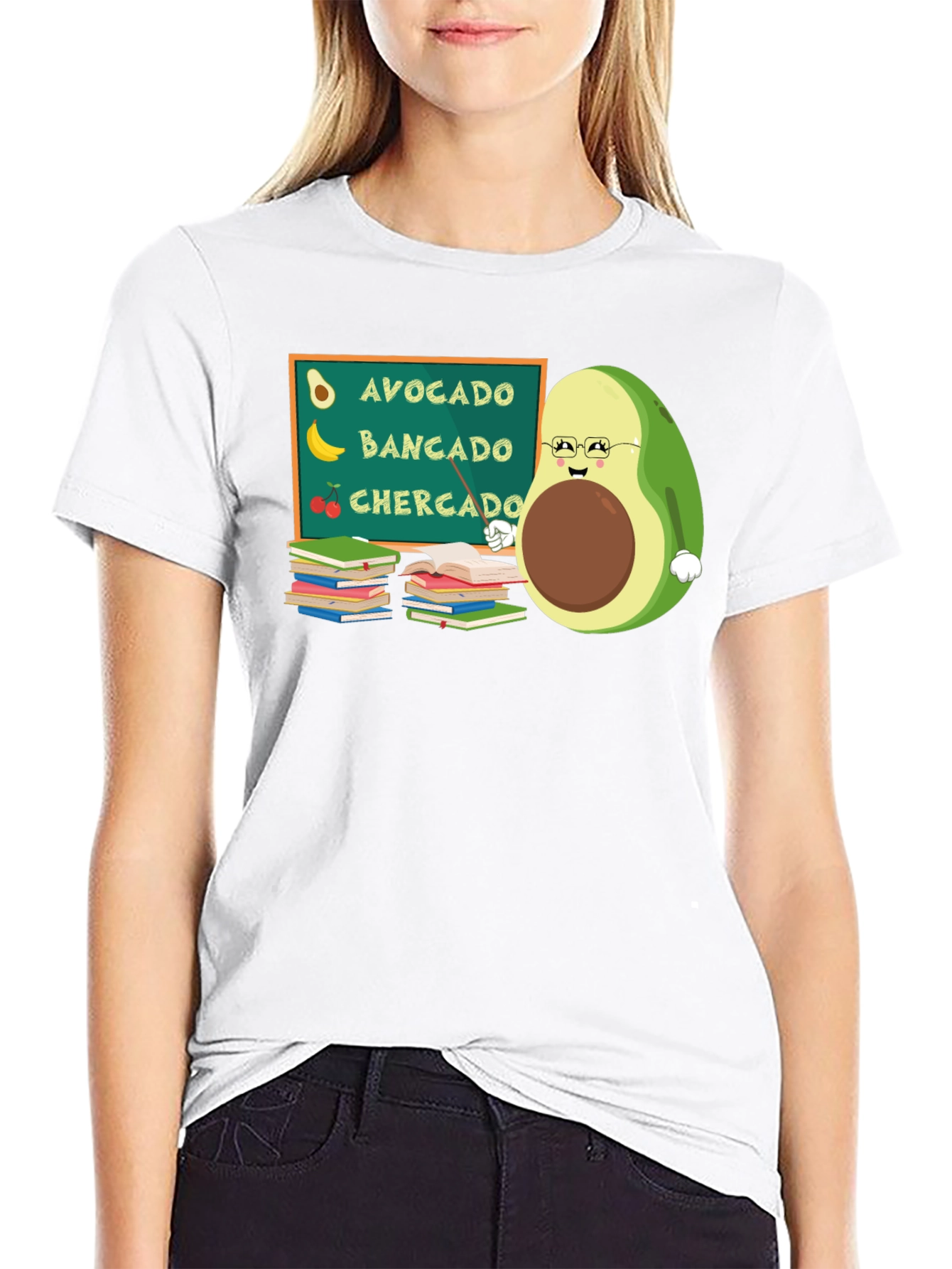 Avocado Teacher Funny Graphic Tee