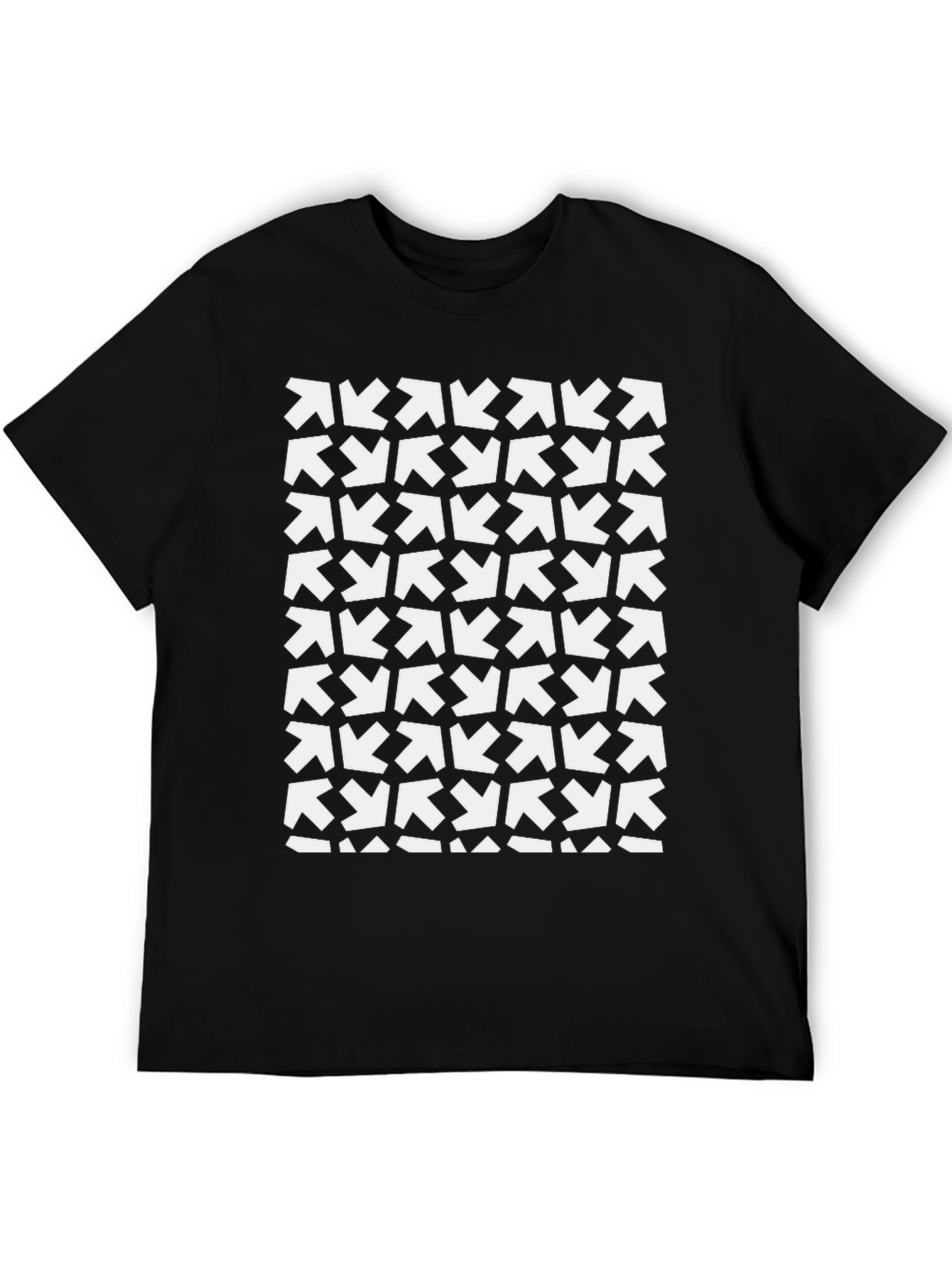 Arrow Pattern Black Tee