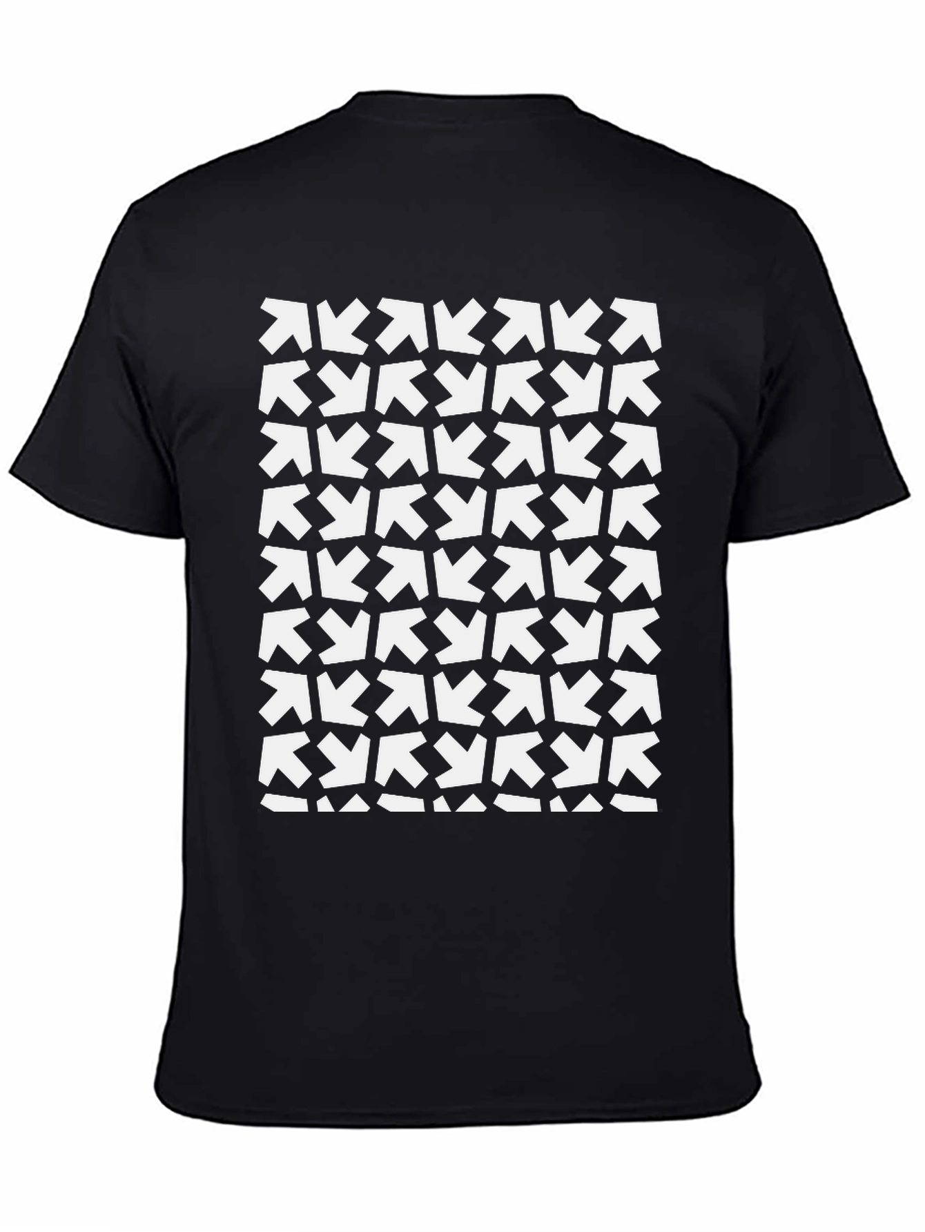 Arrow Pattern Black Tee