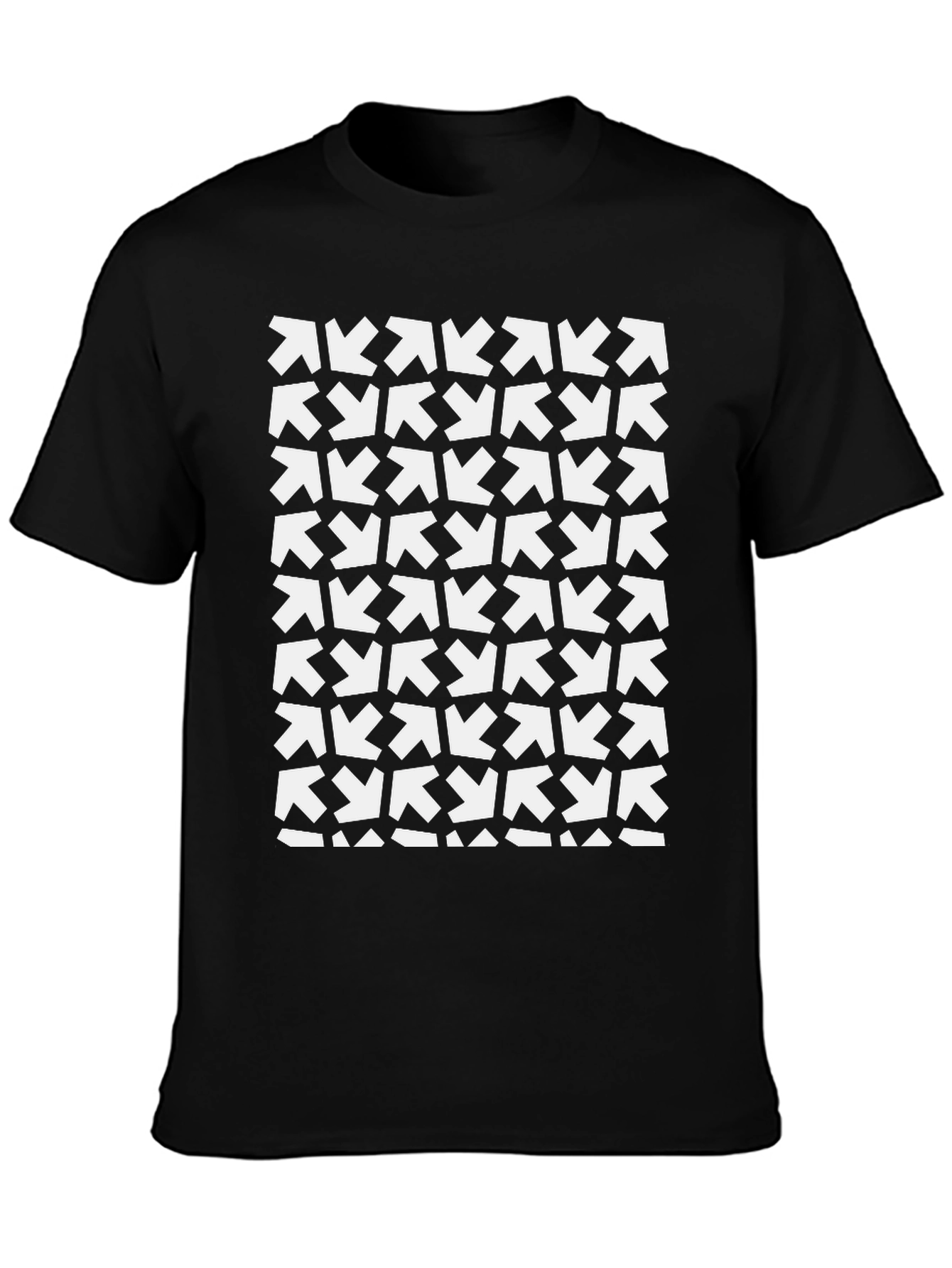 Arrow Pattern Black Tee