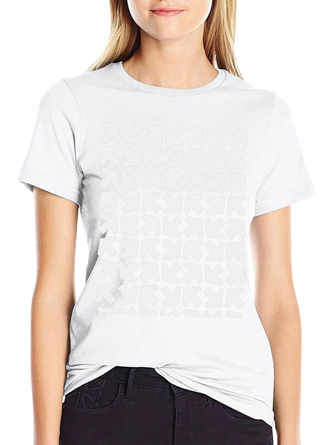 Arrow Pattern Black Tee