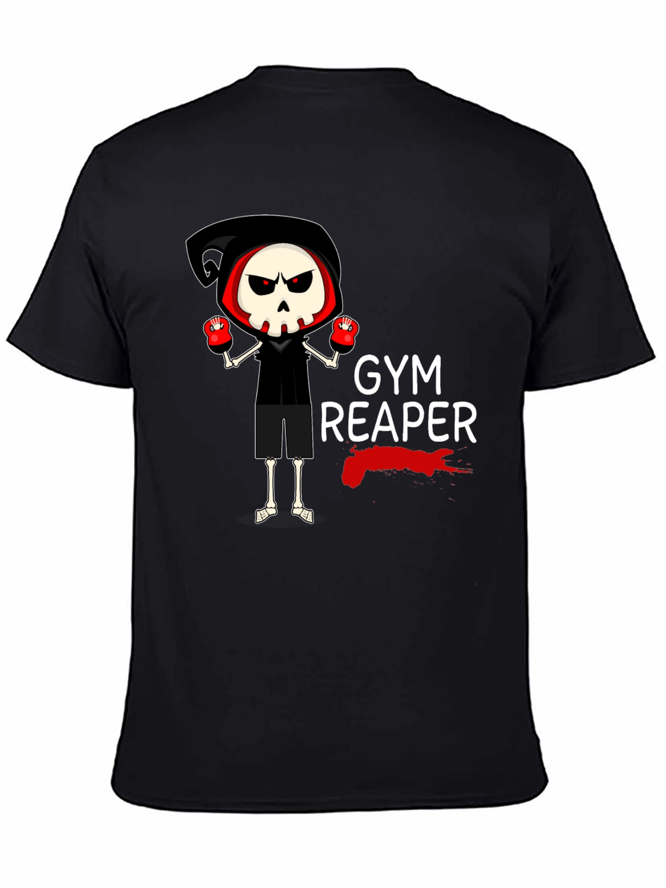 Gym Reaper Graphic T-Shirt - Black Cotton