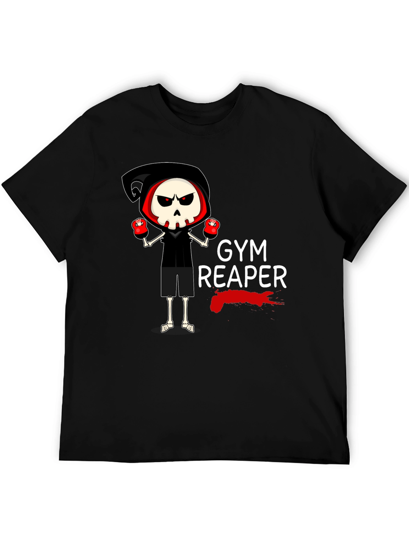 Gym Reaper Graphic T-Shirt - Black Cotton