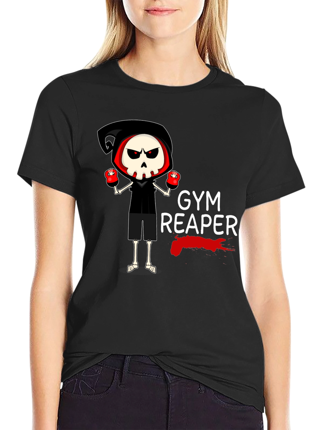 Gym Reaper Graphic T-Shirt - Black Cotton