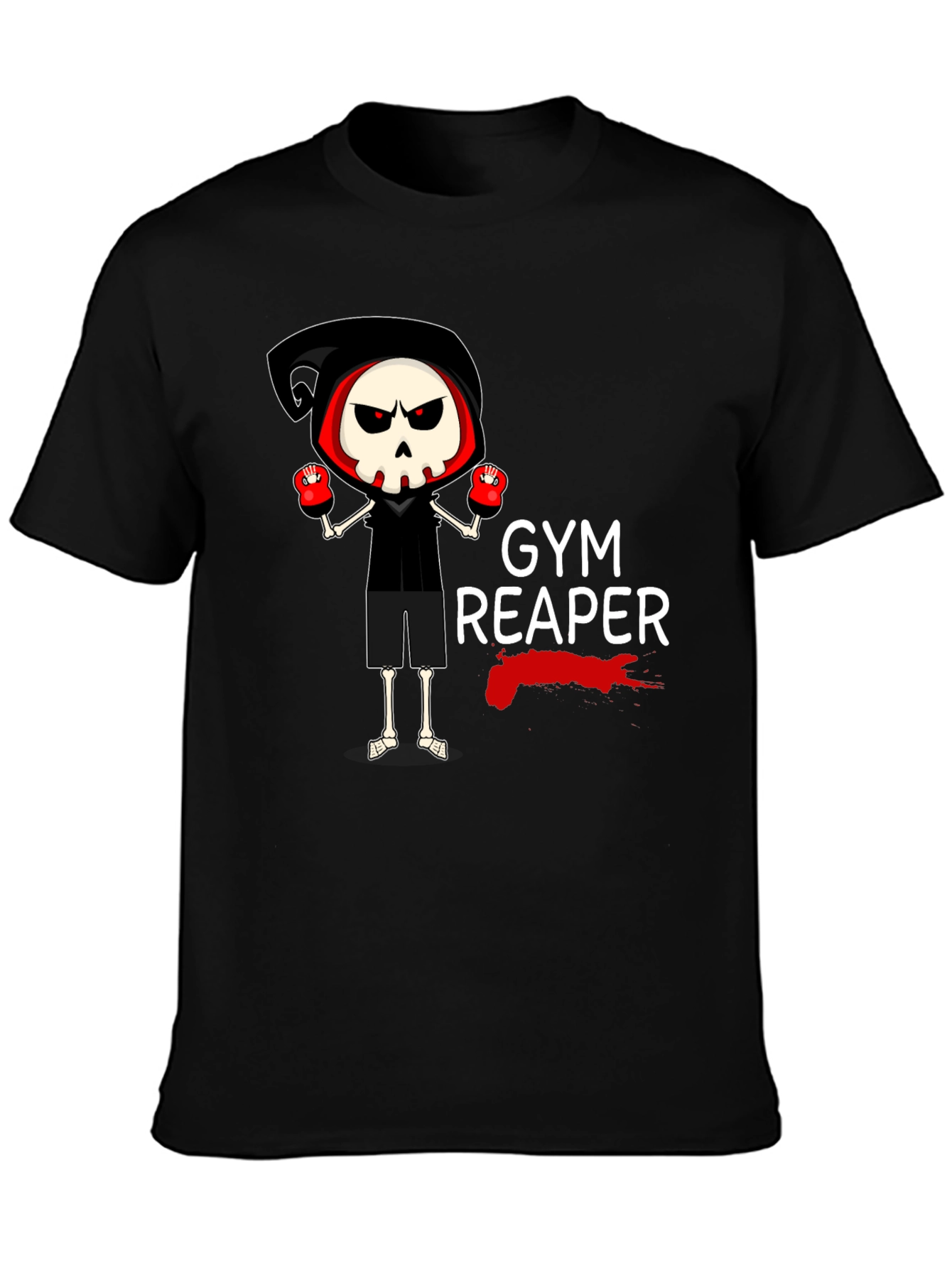 Gym Reaper Graphic T-Shirt - Black Cotton