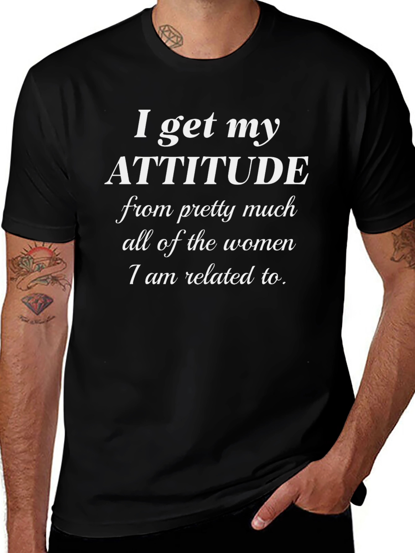 Attitude Women T-Shirt Funny Statement Tee