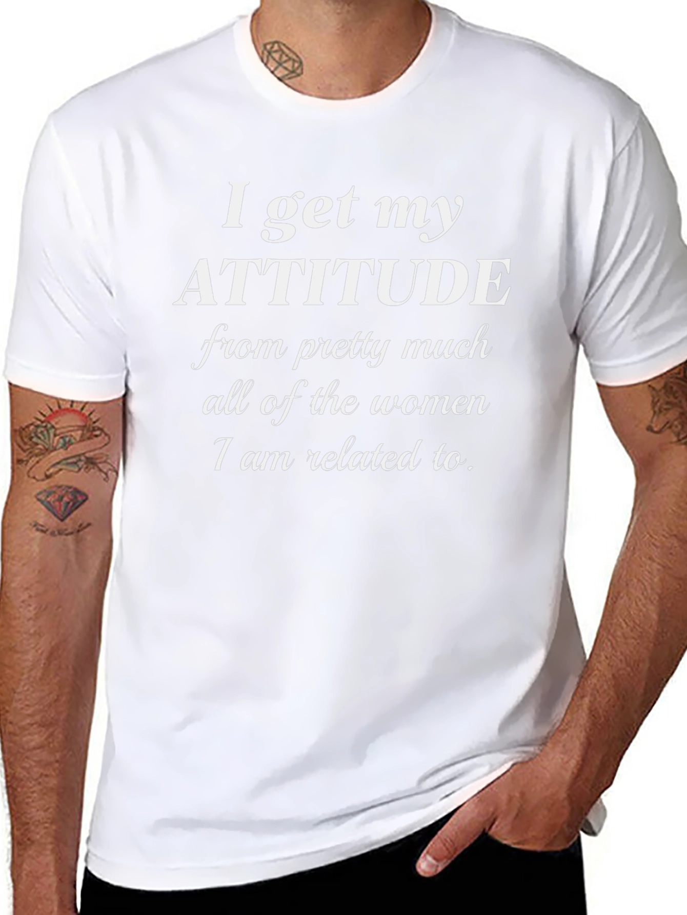 Attitude Women T-Shirt Funny Statement Tee