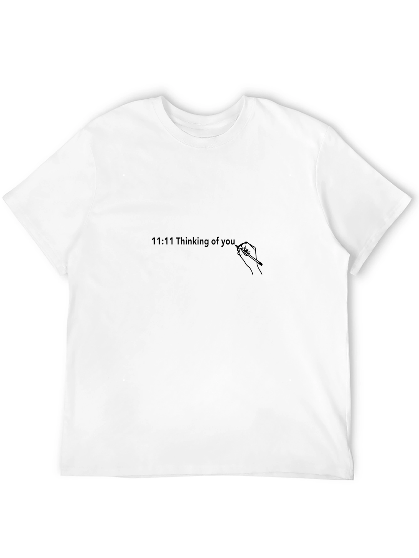 11:11 Thinking of You Graphic Black T-Shirt