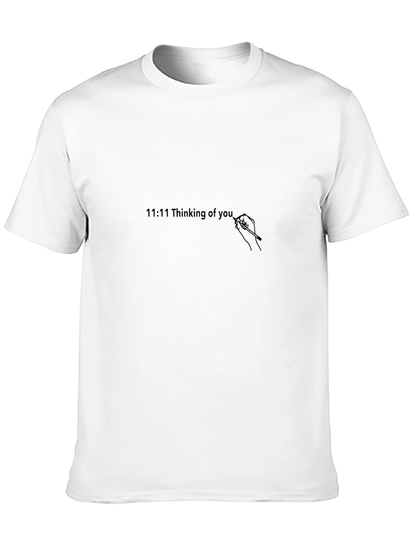 11:11 Thinking of You Graphic Black T-Shirt
