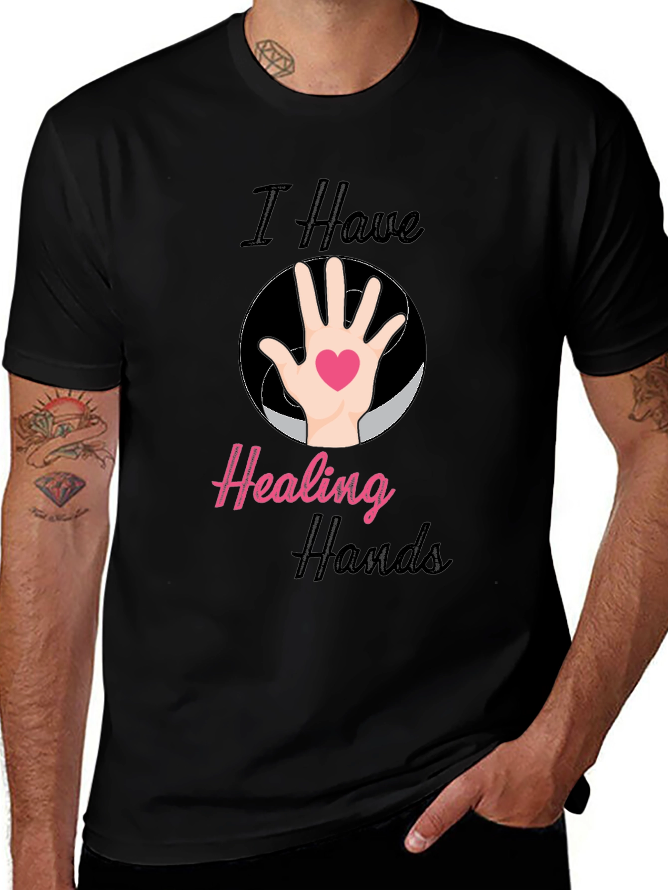 Healing Hands T-Shirt - Black