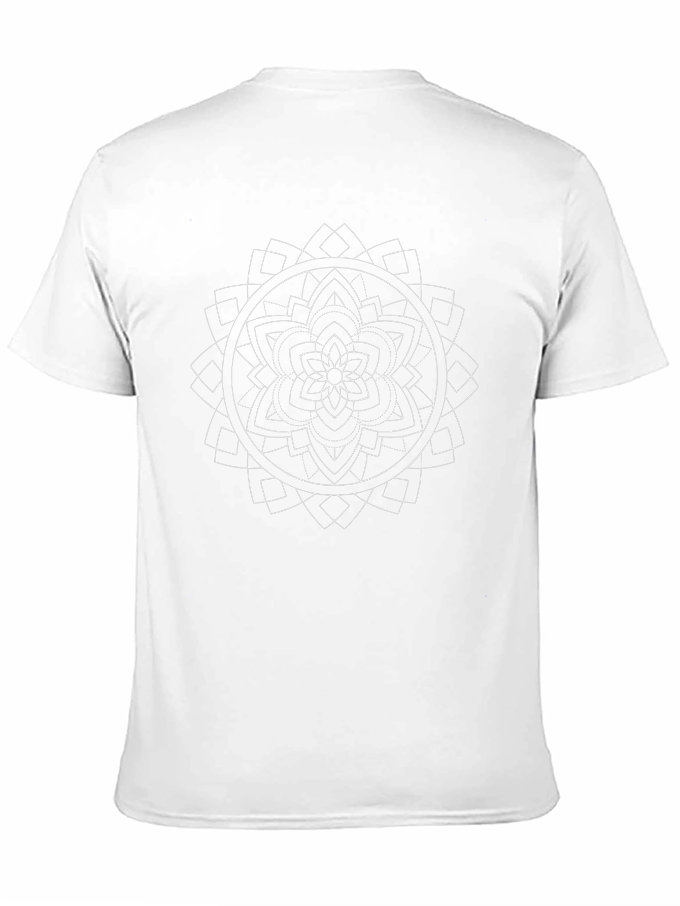 Geometric Mandala Graphic Tee - Stylish Unisex Black T-Shirt