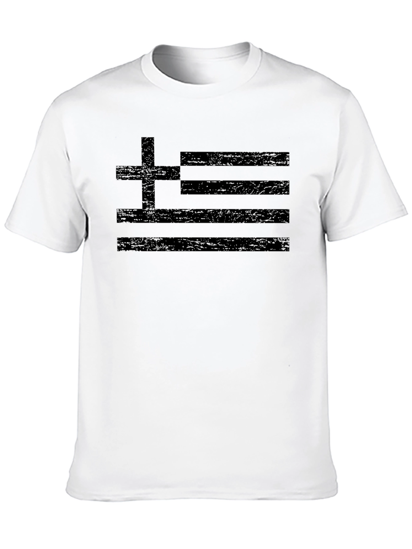 Greek Flag Black T-Shirt