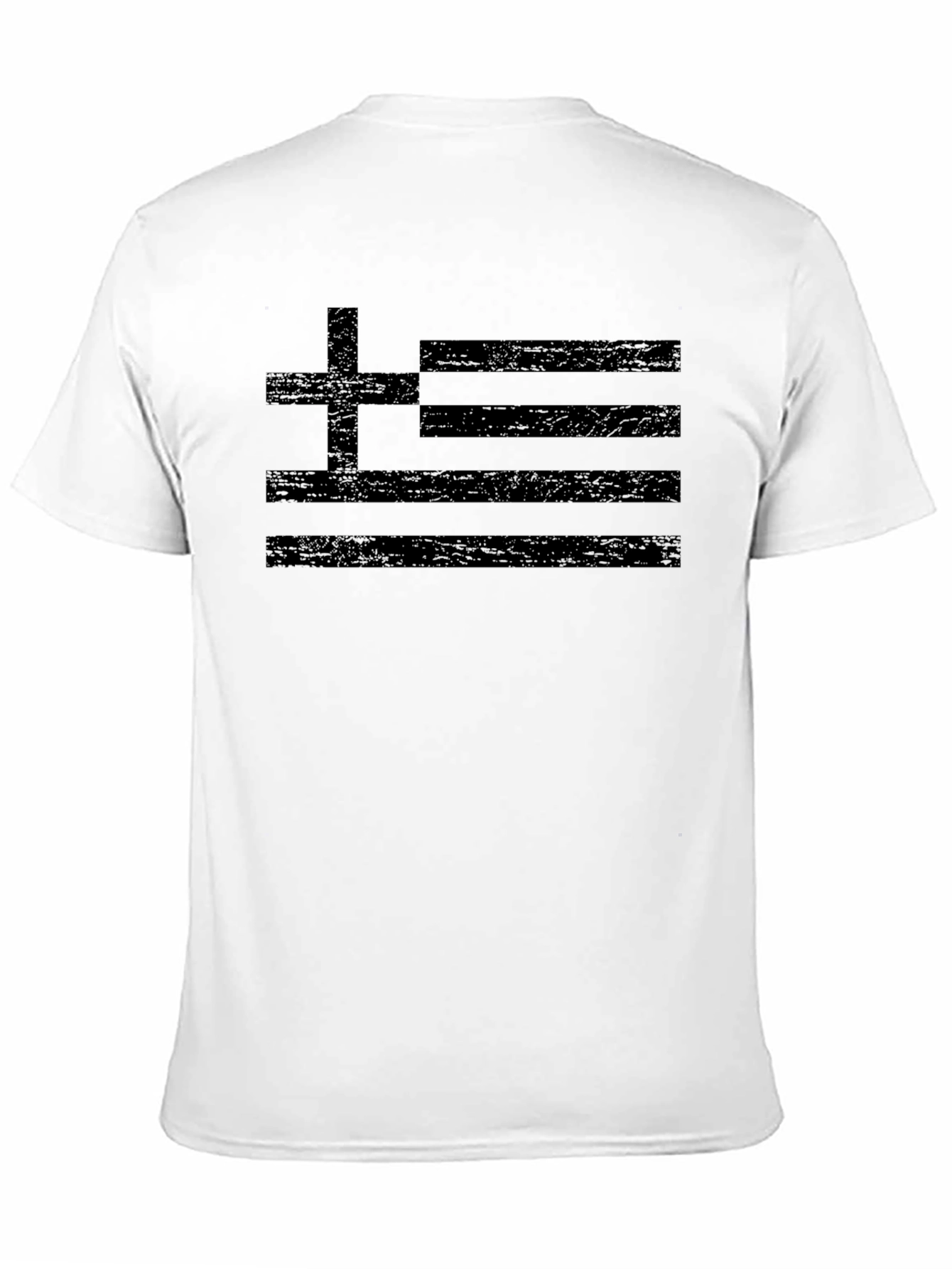 Greek Flag Black T-Shirt