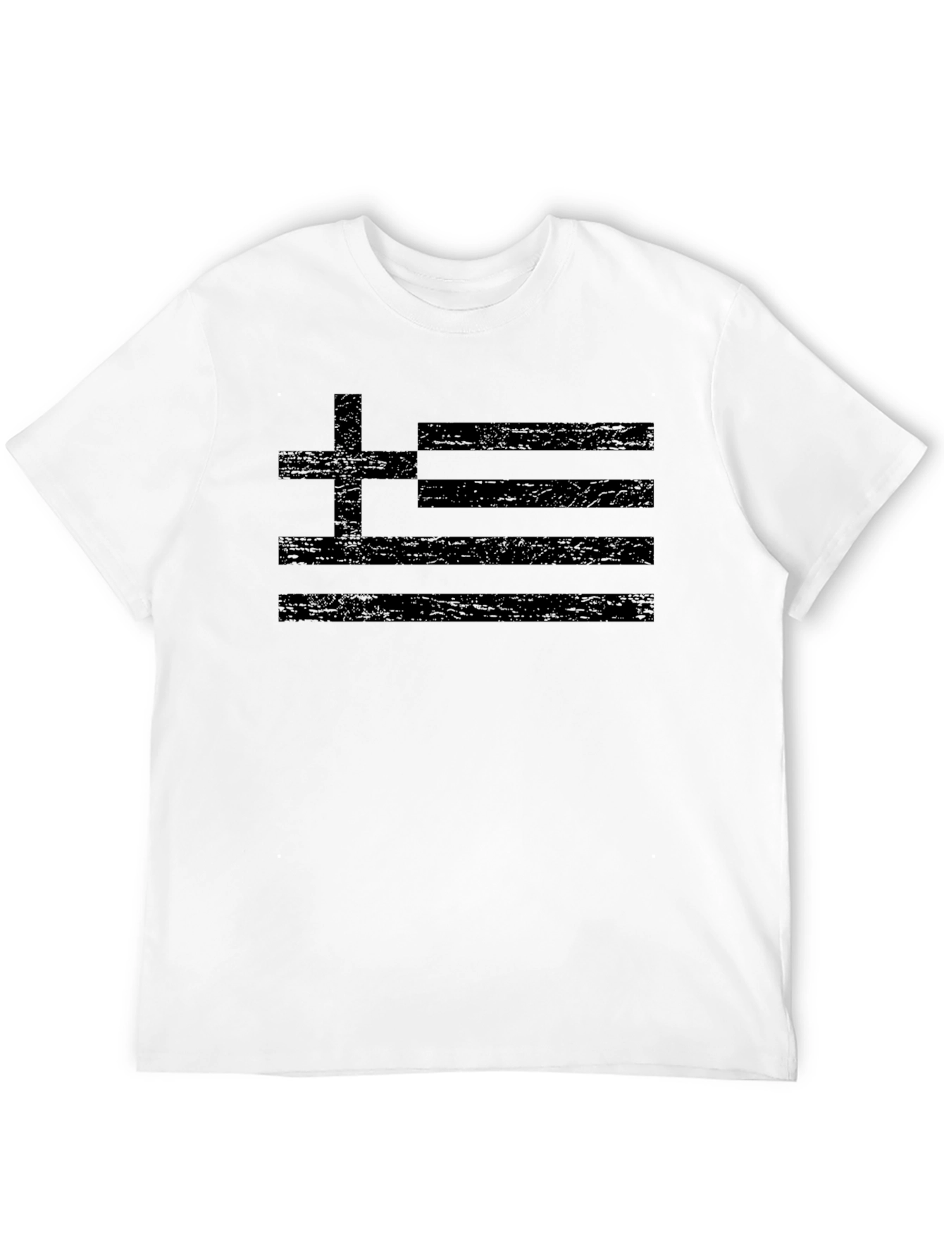 Greek Flag Black T-Shirt