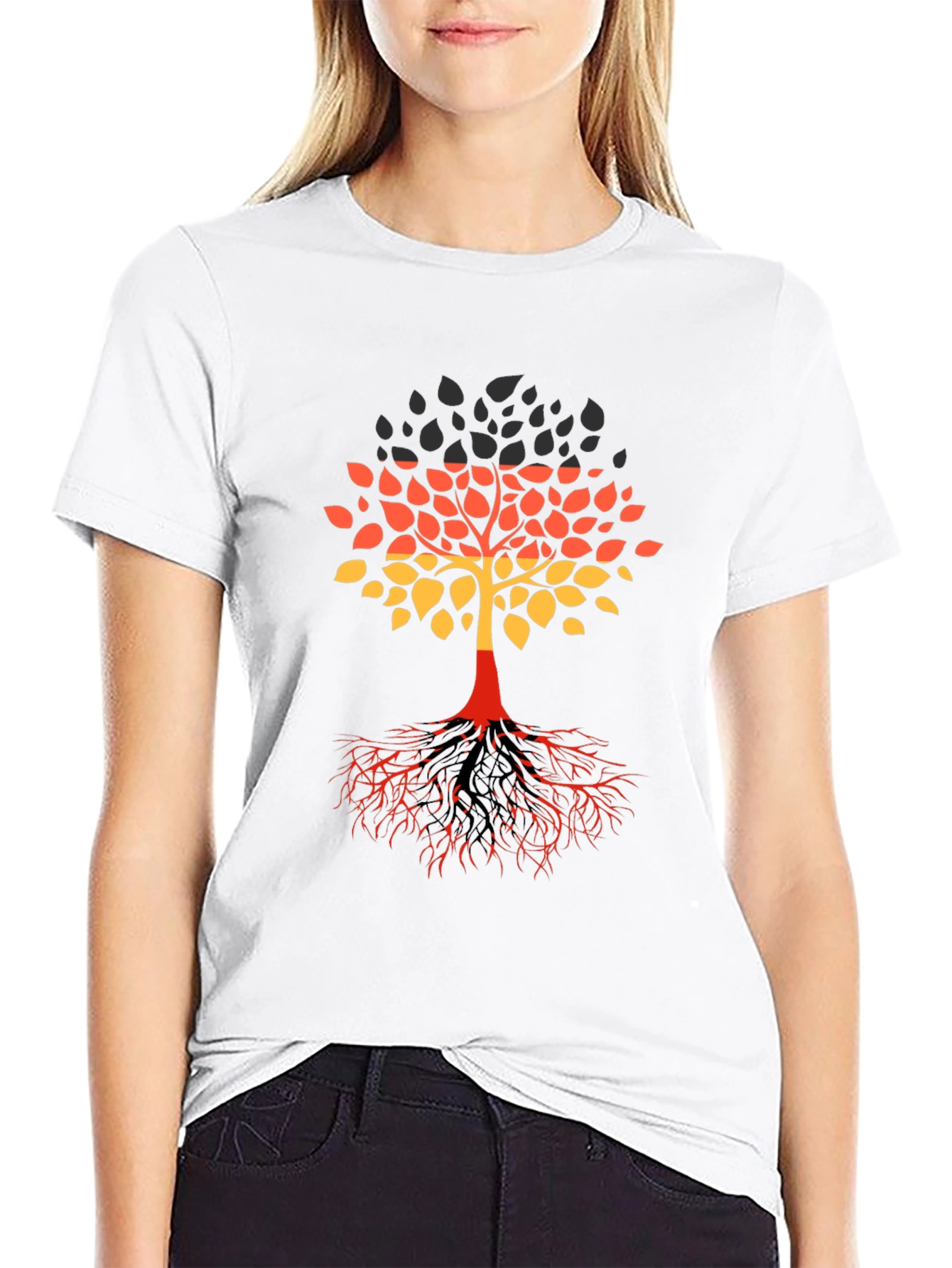 German Flag Tree Graphic T-Shirt