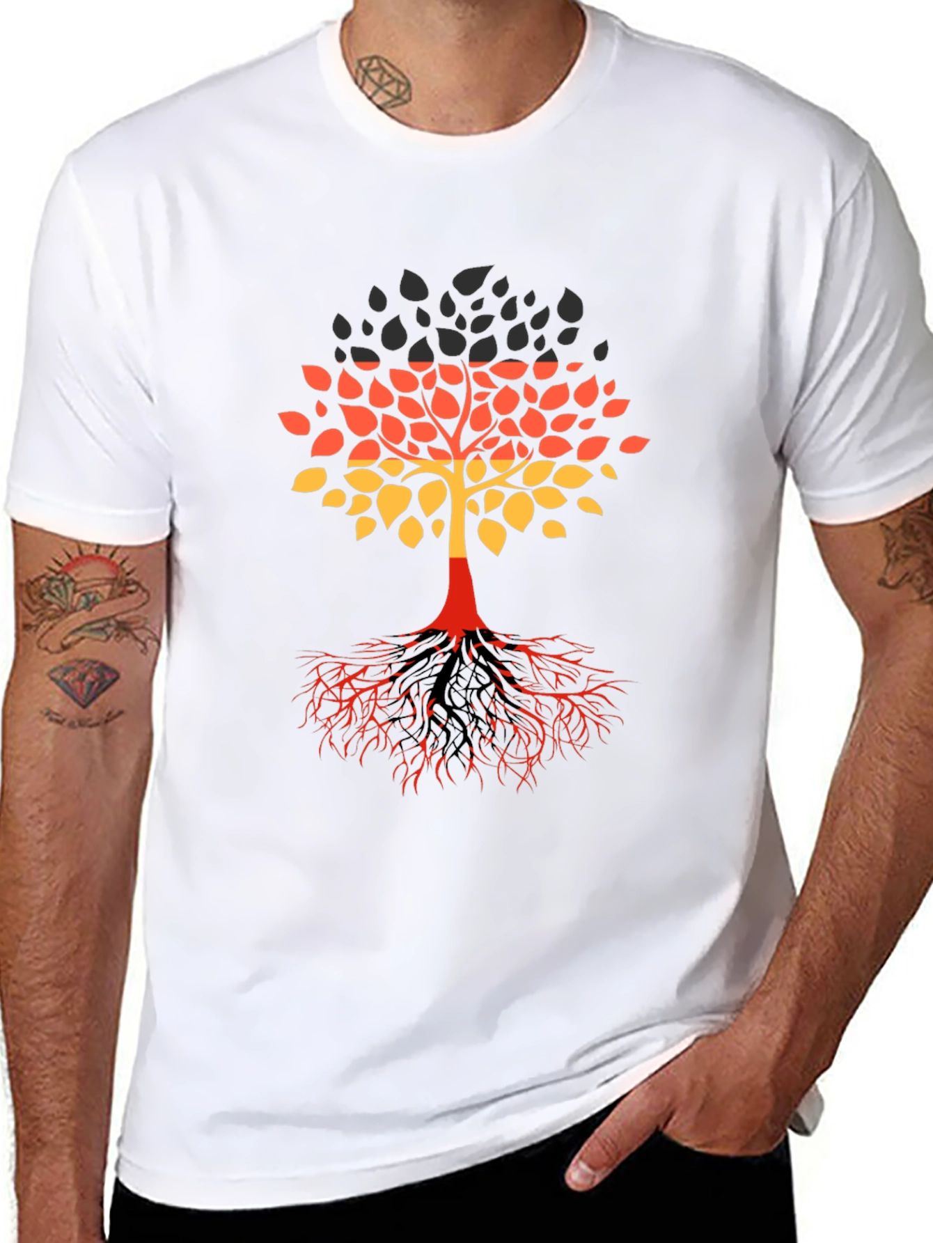 German Flag Tree Graphic T-Shirt