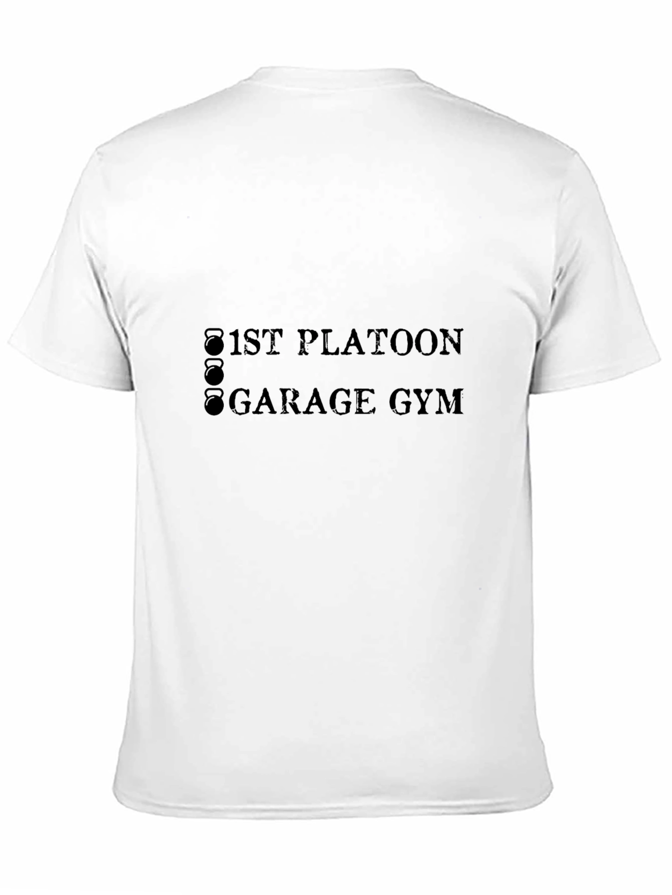 1st Platoon Garage Gym Black T-Shirt