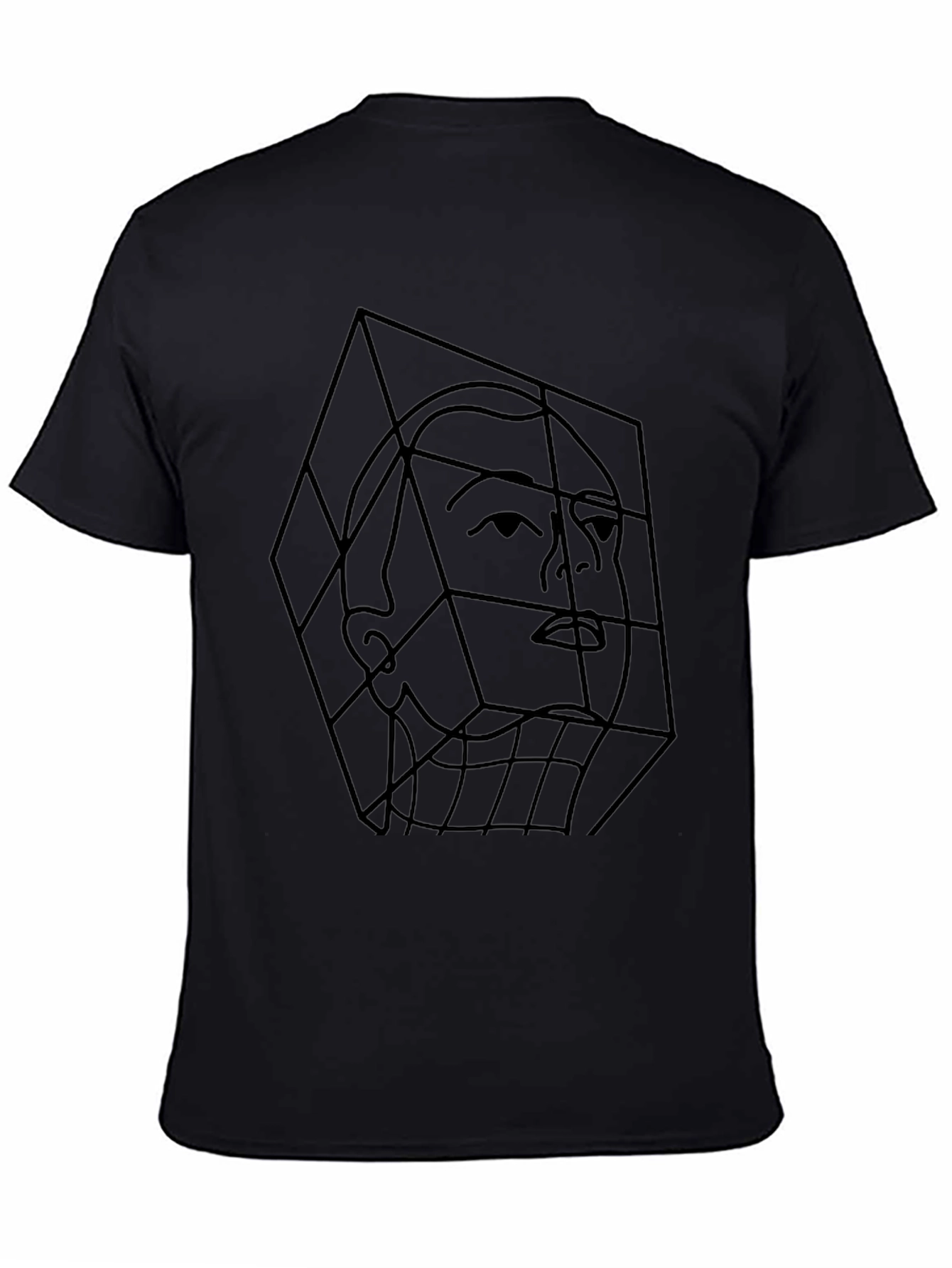 Geometric Face Tee - Modern Art T-Shirt
