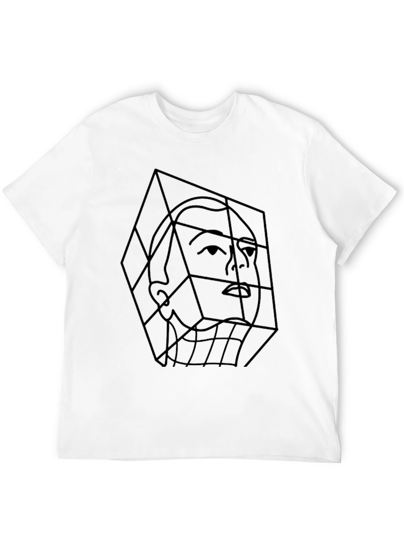 Geometric Face Tee - Modern Art T-Shirt