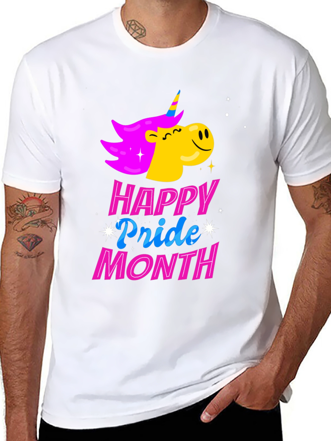 Happy Pride Month Unicorn Graphic Tee